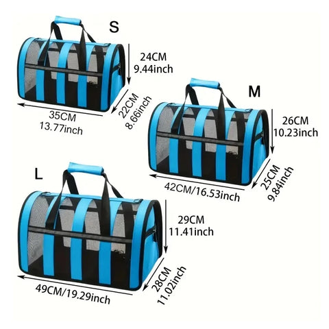 Ventilated Pet Carrier for Cats and Dogs | Lightweight Durable Travel Bag