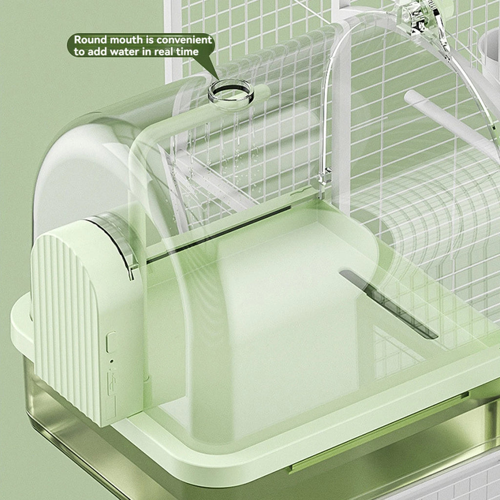 Smart Sensor Bird Bathtub – Automatic Electric Hanging Shower Box | Clear Parrot Bath with Hooks