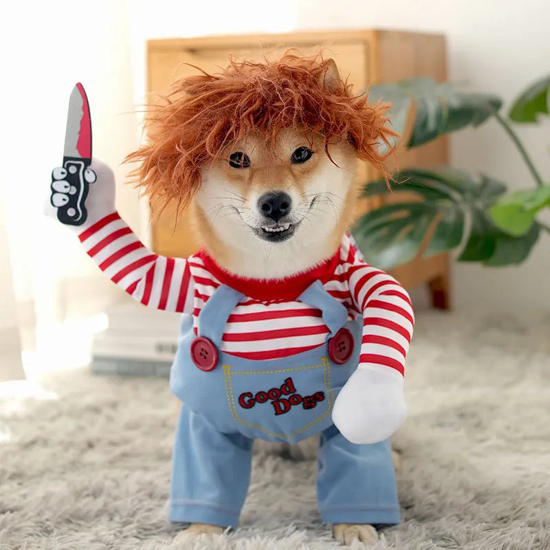 Funny Dog & Cat Costume | Pet Sweatshirt Stand-Up Suit | Cosplay Outfit for Party & Festival