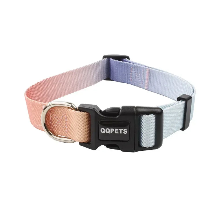 Adjustable Dog Collar & Leash Set – Personalized Nylon Traction Lead for Small to Large Dogs