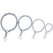 Adjustable Chrome Stainless Steel Dog Collar – No Choke Traction Rope Lead