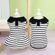 Pet Clothing Spring/Summer Striped T-shirts | Lapel Dresses, Couple Outfits, Breathable Dog Clothing, Cat Dresses & Small Dog Clothing