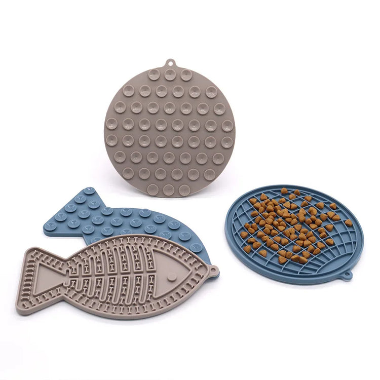Silicone Pet Licking Mat for Cats/Dogs | Anti-Choking Slow Food Bowl | Bath Distraction Plate | Pet Supplies Cutlery