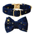Cat Collar Bowknot | Adjustable Safety Personalized Pet Collar - Customized Name | Soft Corduroy with Bell