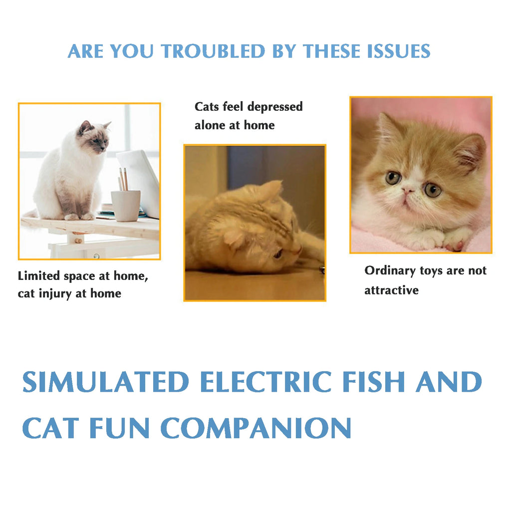 Electric Moving Fish Cat Toy | Realistic Flopping Fish | Dog Toy Plush | Interactive Cat Toy | Electric Wagging Fish | Indoor Cat Exercise | Pet Supplies