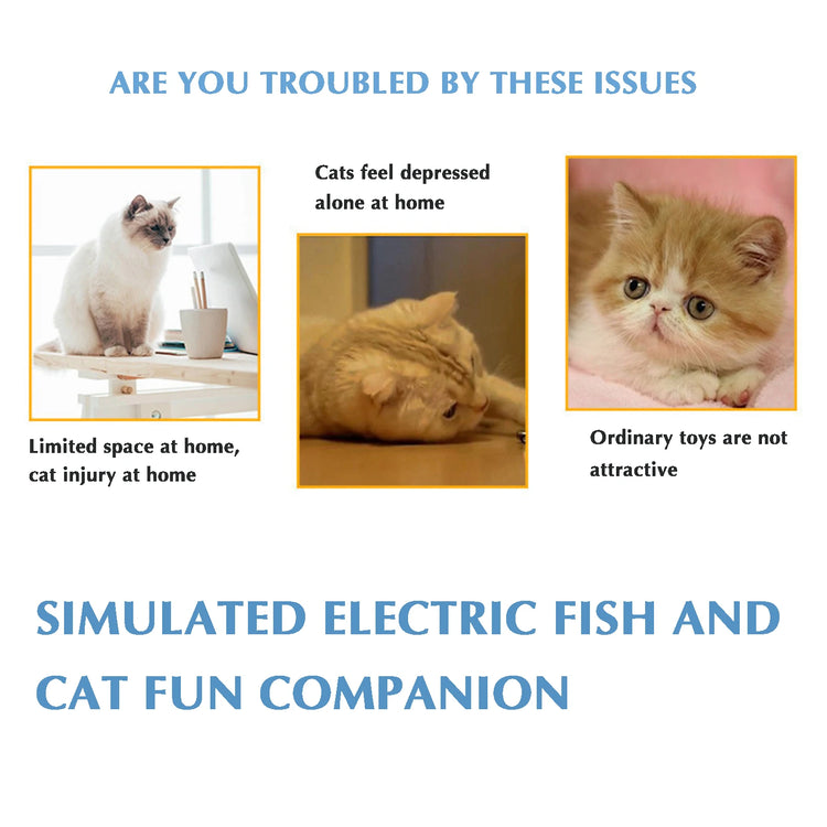 Electric Moving Fish Cat Toy | Realistic Flopping Fish | Dog Toy Plush | Interactive Cat Toy | Electric Wagging Fish | Indoor Cat Exercise | Pet Supplies
