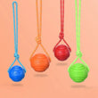 Dog Ball Toys – Bouncy Rubber Ball with Rope for Interactive Play