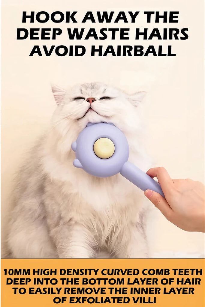 Pet Comb | One-Key Hair Removal Brush | Magic Massage Grooming Tool | Cat Hair Brush | Easy Clean