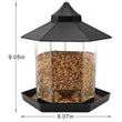 Wild Bird Feeder | Hanging Hexagonal Roof Pavilion | Semi-Automatic Garden Decoration | 1PCS