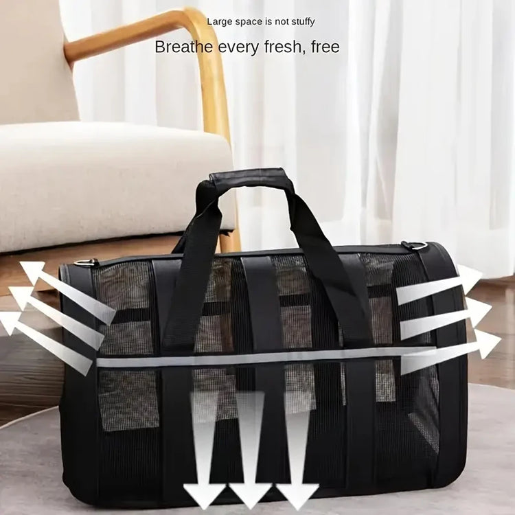 Ventilated Pet Carrier for Cats and Dogs | Lightweight Durable Travel Bag