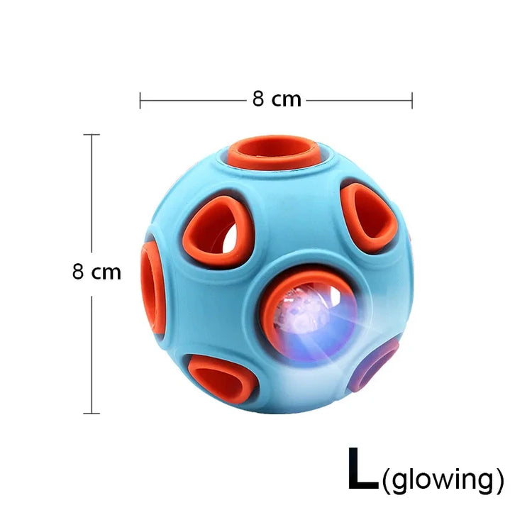 HOOPET Interactive Dog Ball Toys – Light-Up & Bell Rubber Balls for Active Play