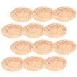 12 Pcs Mini Artificial Bird Nests | Decorative Coffee Thread Nest for Garden, Cages, Weddings, Crafts & Easter Decor