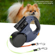 Dual-Head Retractable Dog Leash with LED Light – Extendable, Tangle-Free, and Reflective