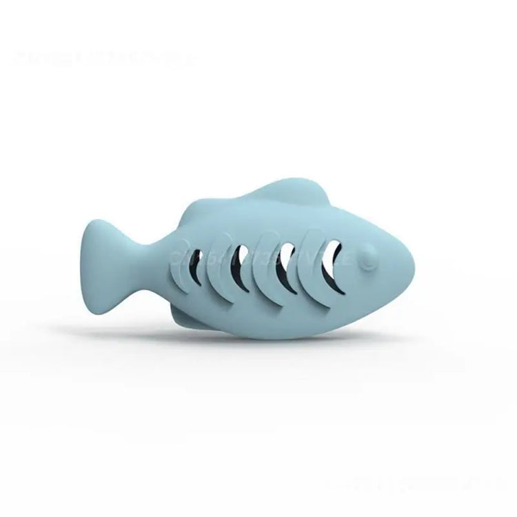 Silicone Cat Toy | Fish Shape | Self-Entertainment Chew Toy | Catnip Mint Scent | Durable Cat Play Tool | Happy Supplies for Cats