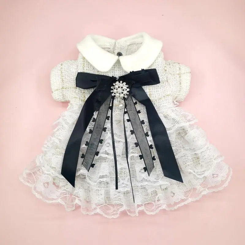 Christmas Pet Dress for Cats & Small Dogs | Red Bow Skirt | Holiday Costume