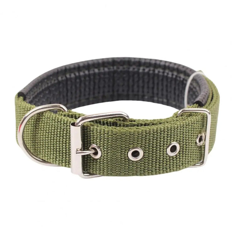 Adjustable Nylon Pet Collar with Traction Ring – Durable and Comfortable Dog Neck Strap