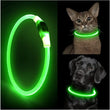 LED USB Rechargeable Dog Collar – Adjustable, Glowing Safety Collar for Pets