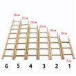 Wooden Bird Climbing Ladder Toy | DIY Parrot Cage Accessory with Hooks | Natural Wood Play Ladder for Birds & Hamsters
