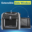Multifunctional Soft-Sided Dog Bike Basket – Expandable Pet Carrier Backpack with 4 Open Doors