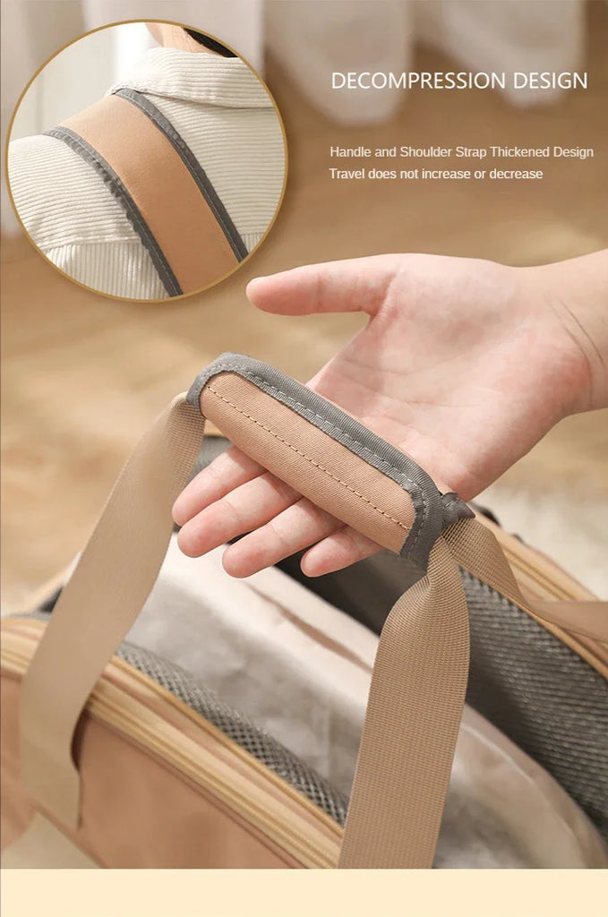 Pet Carrier Bag for Cats Travel Backpack/Transport for Dogs | Expandable Tunnel & Shoulder Strap Options