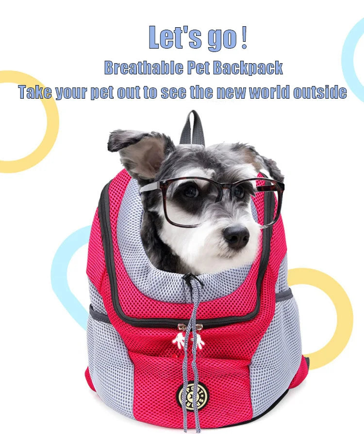 Dog Carrier Backpack – Breathable, Comfortable Pet Travel Bag for Small and Medium Dogs