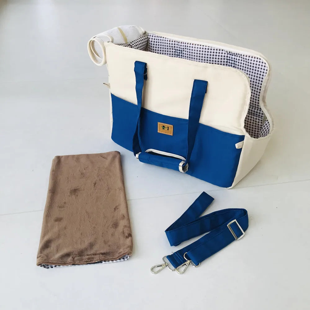 Portable Soft-Sided Pet Carrier Bag – Breathable Travel Duffle for Small Dogs and Cats