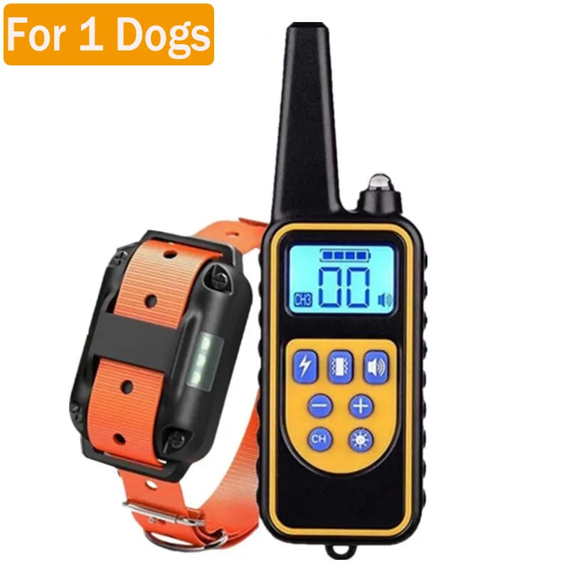 Waterproof Electric Dog Training Collar with Remote – Rechargeable Anti-Bark Device for All Dog Sizes