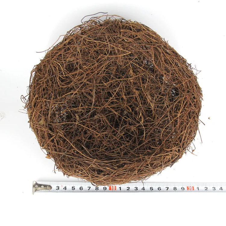 Straw Round Rattan Bird Nest | Chewable Bedding Toy for Parrots, Pigeons & Cage Birds