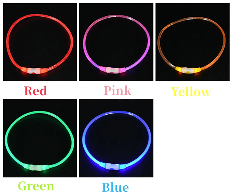 LED Luminous Dog Collar USB Charging Flashing Glowing Safety Anti-Lost Collar for Cats and Dogs          Ask ChatGPT