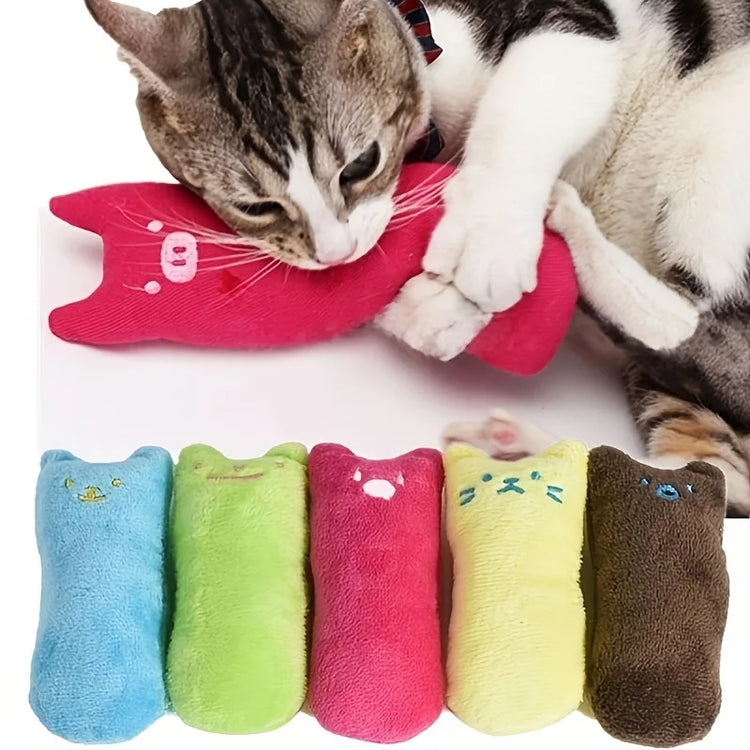 Teeth Grinding Catnip Toys | Cute Funny Cat Chew Toy | Interactive Plush Cat Toy | Cat Relaxation Toy | Bite-resistant Vocal Toy | Pet Supplies