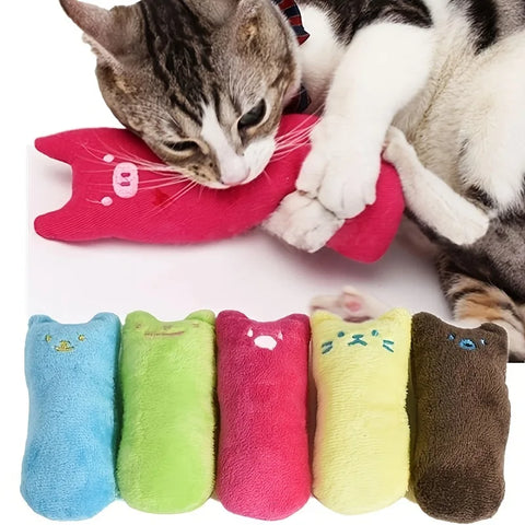 Teeth Grinding Catnip Toys | Cute Funny Cat Chew Toy | Interactive Plush Cat Toy | Cat Relaxation Toy | Bite-resistant Vocal Toy | Pet Supplies