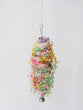 Funny Bird Toys | Parrot Swing with Bell | Natural Loofah Hanging Toy | Climb & Chew Toy for Cockatiels & Parakeets | Pet Cage Accessory