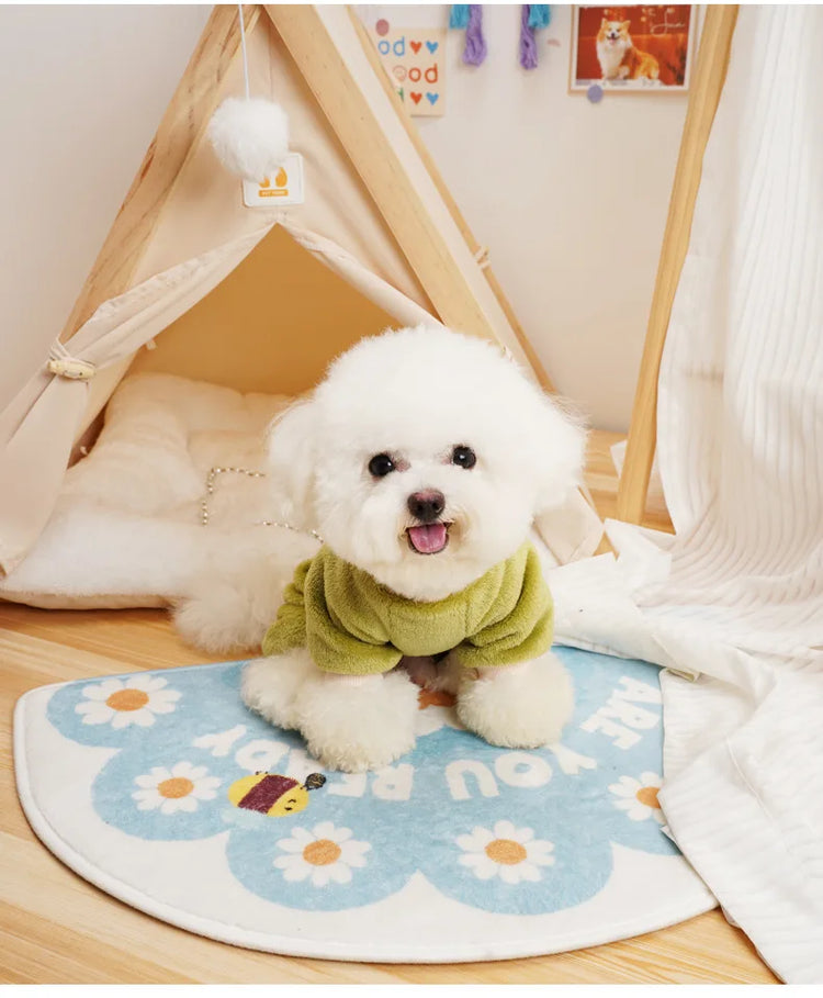 Fleece Warm Winter Dog Jumpsuit Pajamas for Small Dogs | Pomeranian Puppy Nightshirt & Cat Overalls