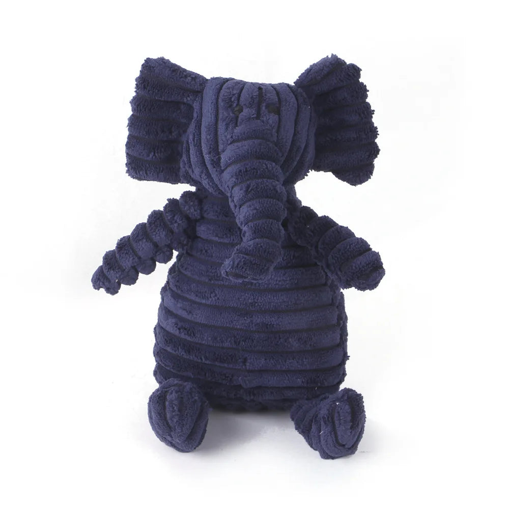 Corduroy Dog Toys – Animal Plush Squeaky Chew Toys for Small and Large Dogs