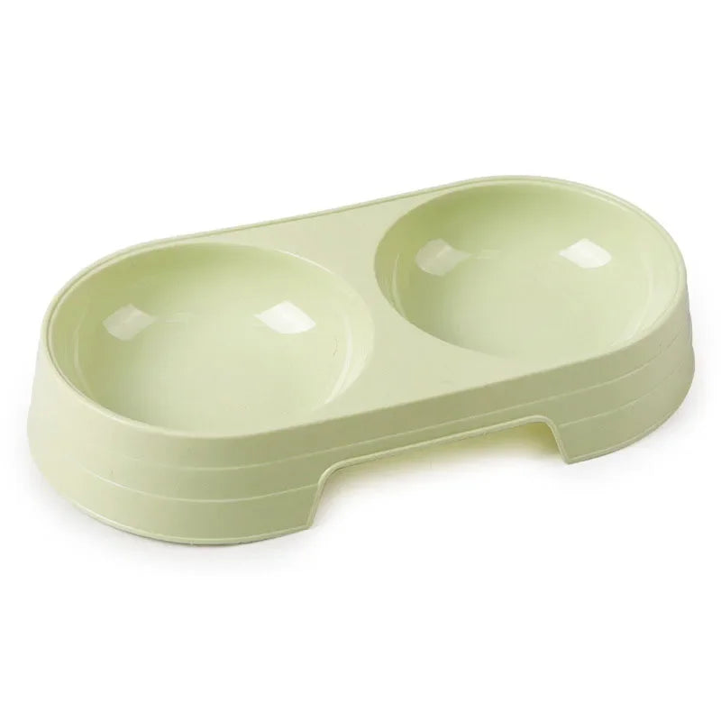 Double Pet Bowl for Small Dogs & Cats – Stainless Steel Food and Water Feeder with Non-Slip Base
