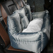 Large Dog Car Seat Carrier – Foldable Pet Travel Bed with Safety Straps & Washable Cover