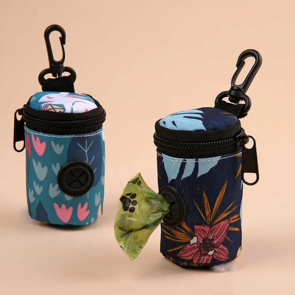 Hangable Dog Poop Bag Dispenser with Zipper – Portable, Lightweight Waste Bag Holder for Dog Walking, Cute & Convenient