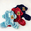 Fleece Warm Winter Dog Jumpsuit Pajamas for Small Dogs | Pomeranian Puppy Nightshirt & Cat Overalls