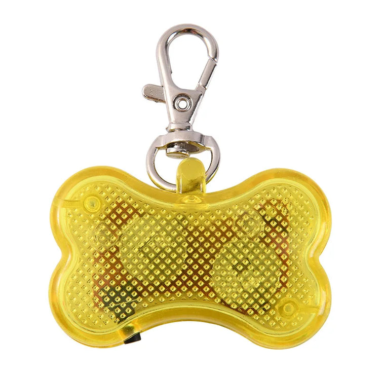 LED Luminous Dog Tag Pendant – Glow in the Dark Safety Collar Accessory for Dogs and Cats