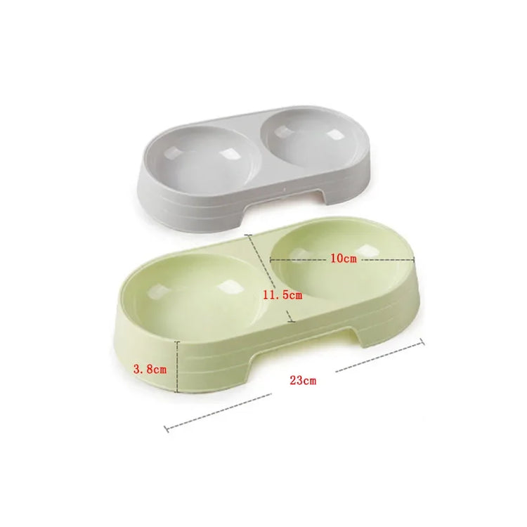 Double Pet Bowl for Small Dogs & Cats – Stainless Steel Food and Water Feeder with Non-Slip Base