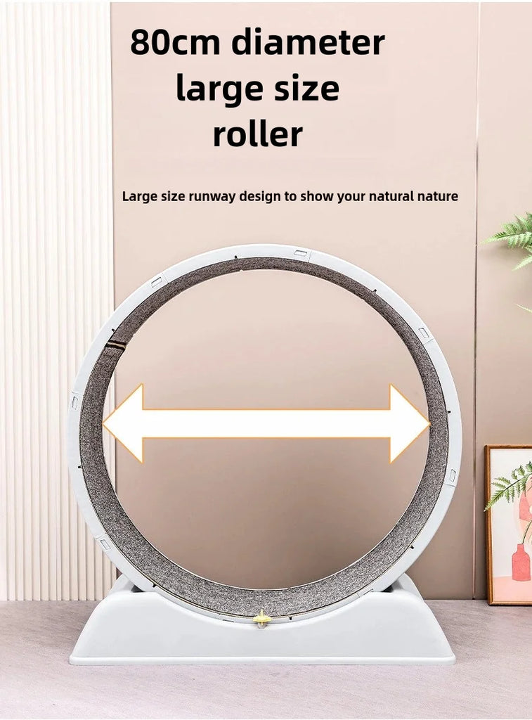 Pet Treadmill – Cat Exercise Wheel for Indoor Parkour | Easy-to-Assemble Cat Roller Toy | Durable Solid Color Cat Treadmill