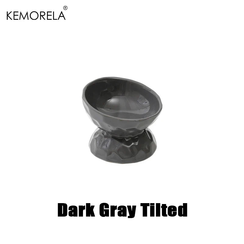 Cat Ceramic Bowl | Gradient Pet Food & Water Feeders | Small Dogs Drinking & Eating Supplies | Raised Tilted Cats & Puppy Feeding Supplies