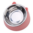 1pc Cat Bowl | Lovely Creative Inclined Kitten & Puppy Food Bowl | Stainless Steel Feeder | Cats Drinking Bowl | Pet Dogs & Cats Feeders
