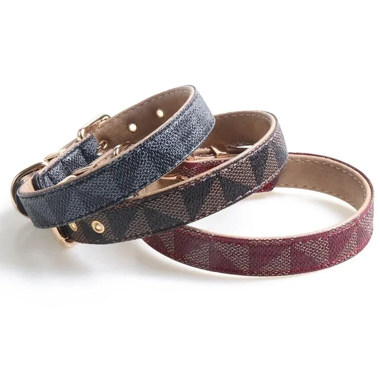 Luxury PU Leather Dog Collar – Adjustable, Breakaway, Stylish & Durable