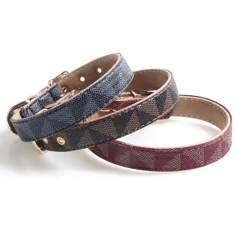 Luxury PU Leather Dog Collar – Adjustable, Breakaway, Stylish & Durable