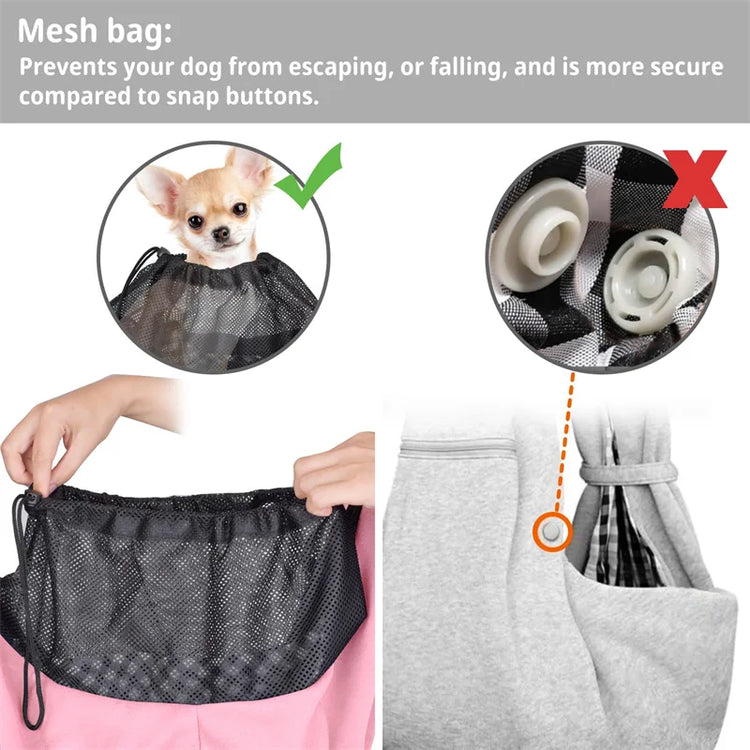 Adjustable Pet Carrier Sling Bag – Soft, Breathable Shoulder Tote for Small Dogs & Cats