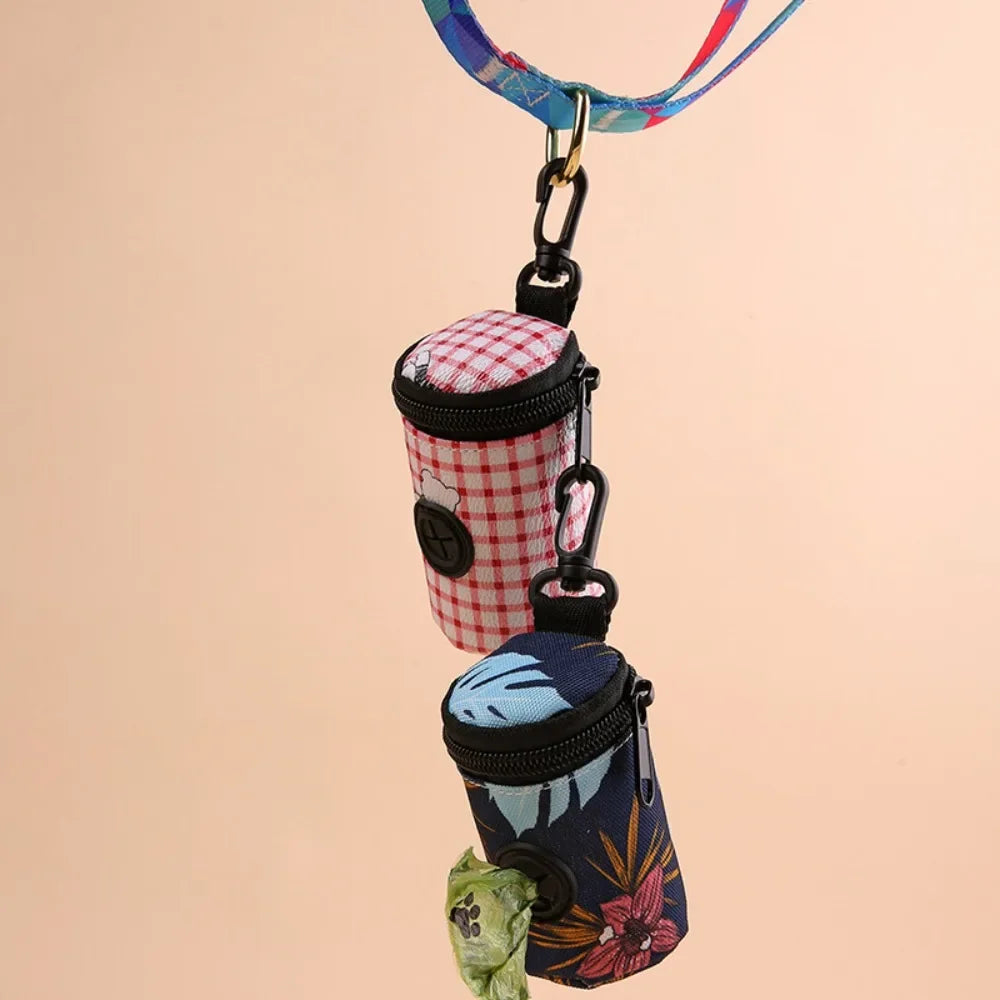 Hangable Dog Poop Bag Dispenser with Zipper – Portable, Lightweight Waste Bag Holder for Dog Walking, Cute & Convenient