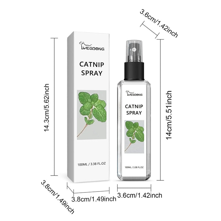 Natural Catnip Spray | Happy Water Formula for Cats | Promotes Appetite | Relieves Anxiety | Boosts Vitality | Pet Training Aid | Mood Enhancer