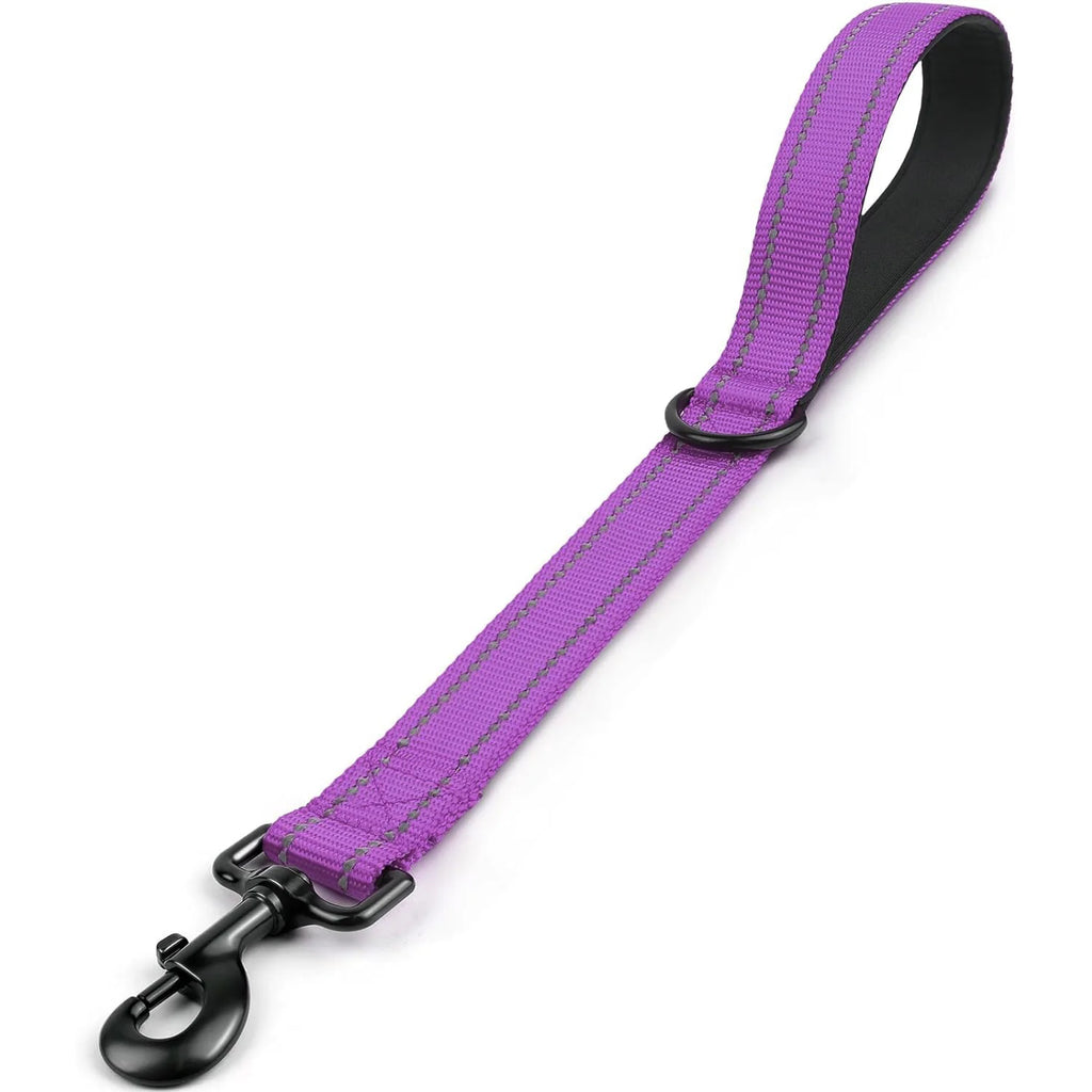 Taglory Short Dog Leash with Traffic Padded Handle | Heavy Duty Nylon Lead for Training & Control | Reflective Threads Pet Leash