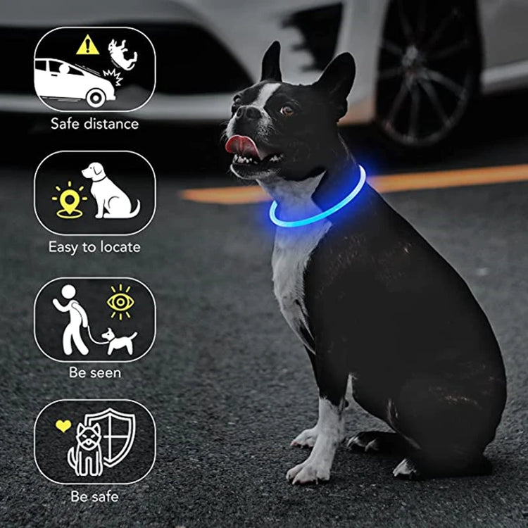 LED Luminous Dog Collar USB Charging Flashing Glowing Safety Anti-Lost Collar for Cats and Dogs          Ask ChatGPT
